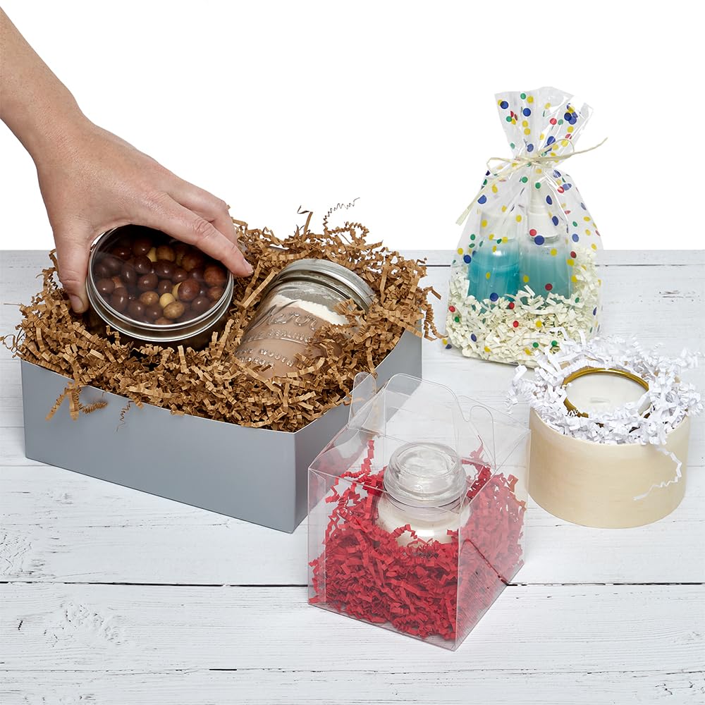 Paper Mart Ivory Crinkle Cut Paper for Gift Box (1/2 lb), Crinkle Cut Paper Shred Filler, Shredded Paper for Gift Box, Ivory Basket Filler Paper Shred (1/2 lb), Ivory Paper Box Filler, Basket Shred - Image 3