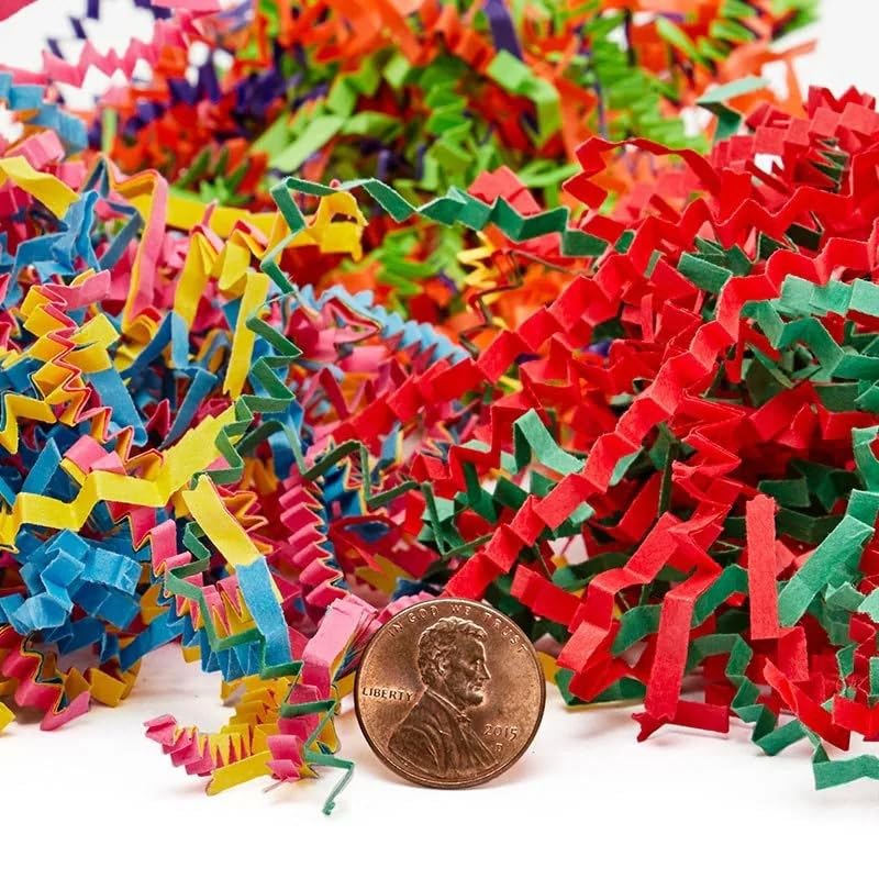 Paper Mart Crinkle Paper Filler, Candy Cane Multicolored 10 LB Bag, Red and White Shredded Paper for Gift, 24 x 16 x 11.5 Inch Bag of Gift Box Filler - Image 3