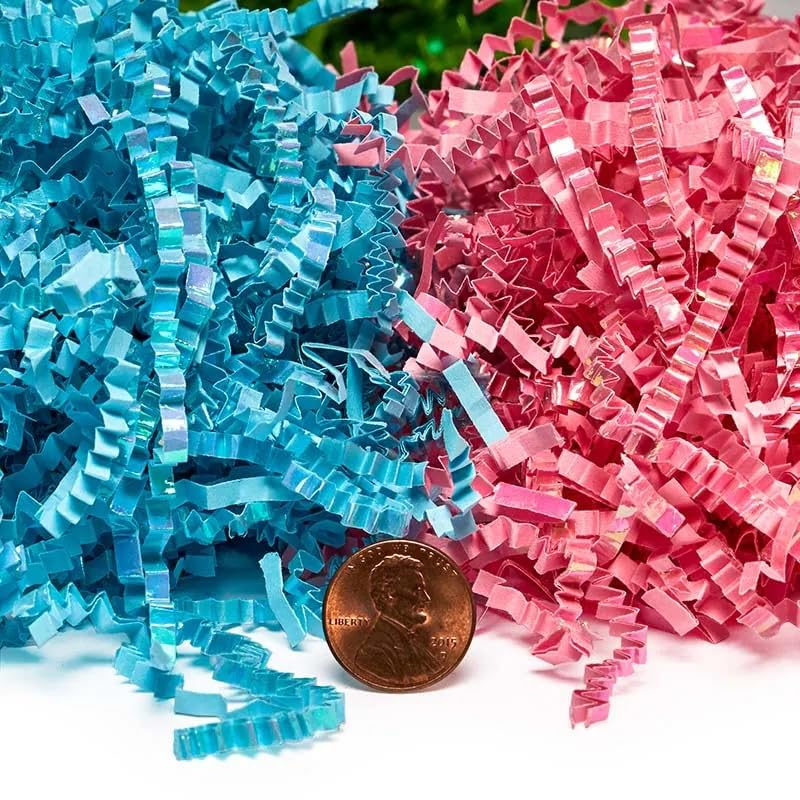 Paper Mart Crinkle Paper Filler, White 10 LB Bag, Shiny Shredded Paper for Gift Baskets, 24 x 16 x 11.5 Inch Compacted Bag of Gift Box Filler - Image 3